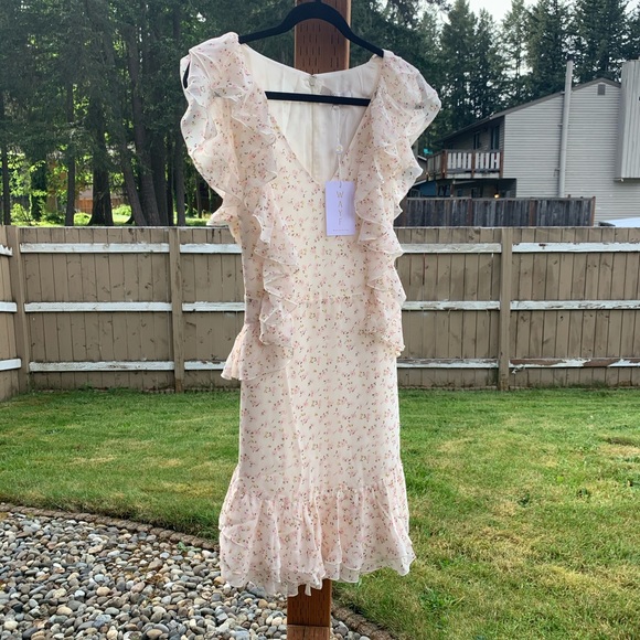 🆕 Wayf Terni Ruffle Mini Dress - Picture 6 of 8